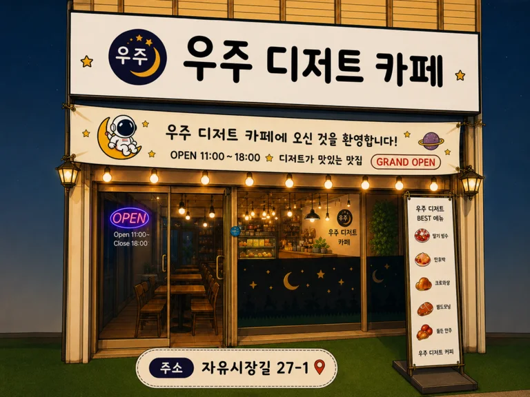 우주 디저트 카페