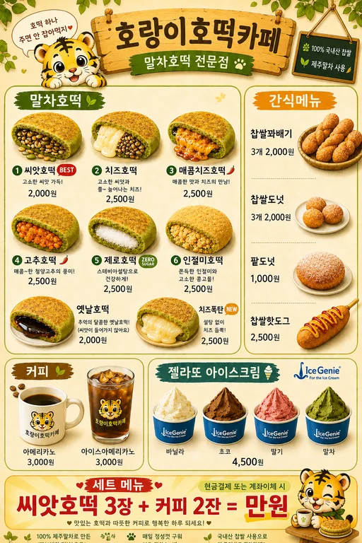 호랑이호떡 꽈배기 카페