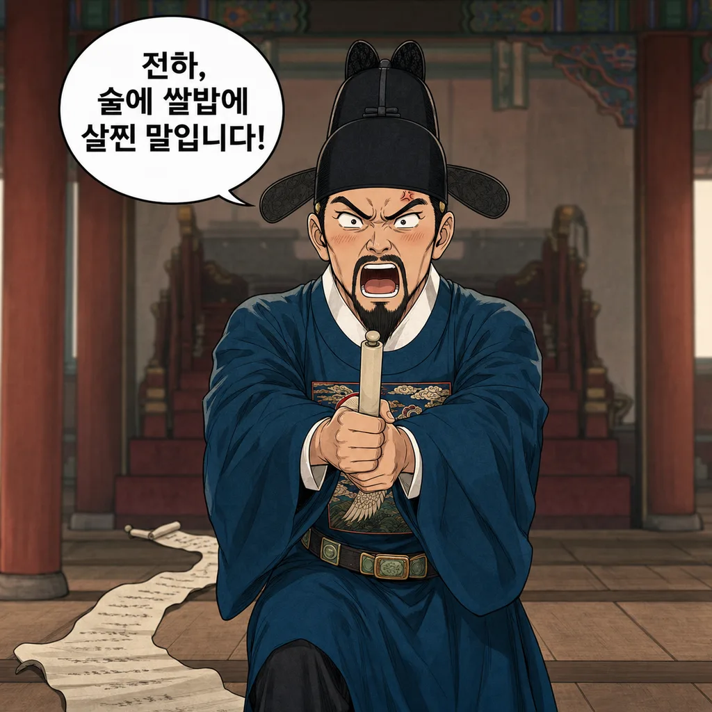 상중이라더니 살찐 말 타고 출근? 2컷