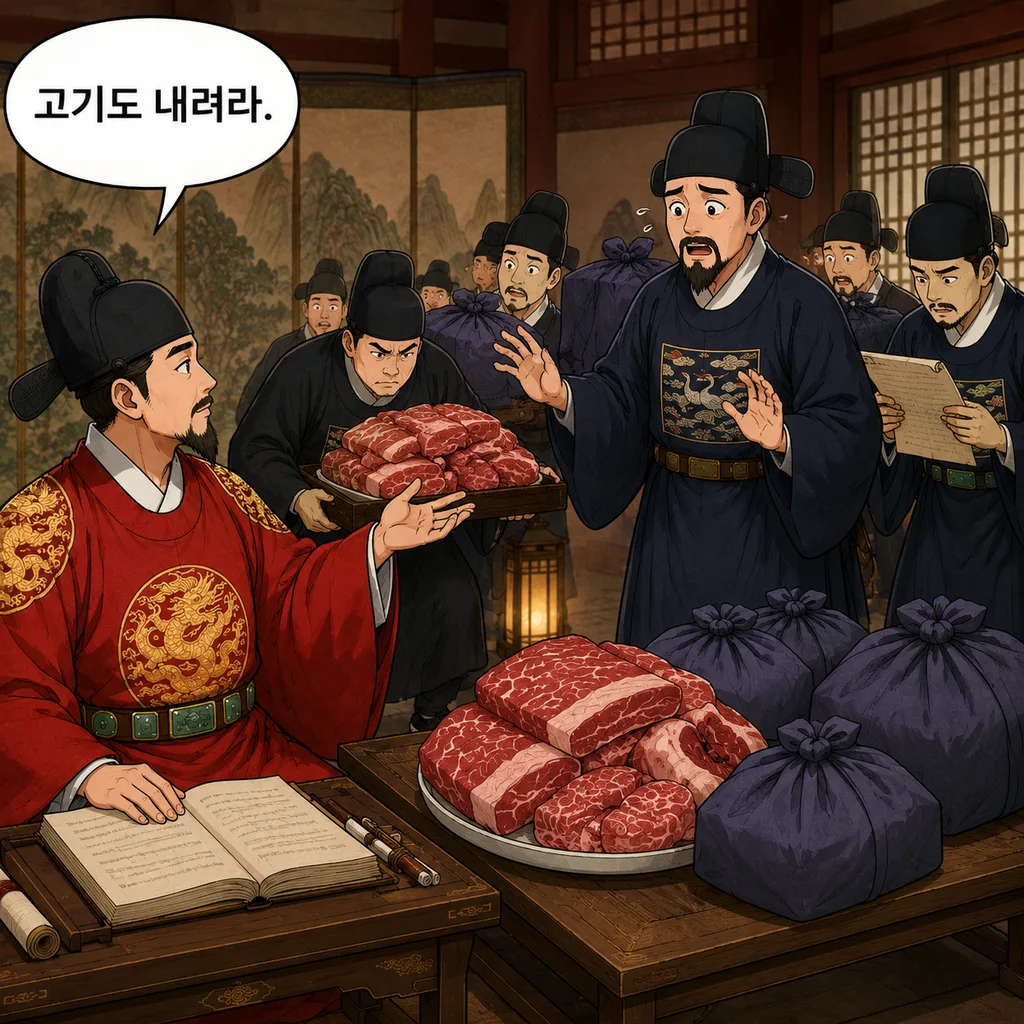 세종, 신하 어머니 생신상에 풍악까지 붙임 2컷