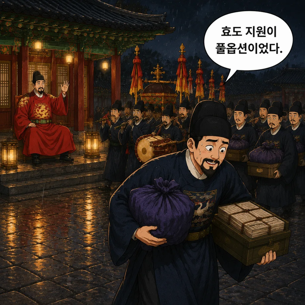 세종, 신하 어머니 생신상에 풍악까지 붙임 4컷