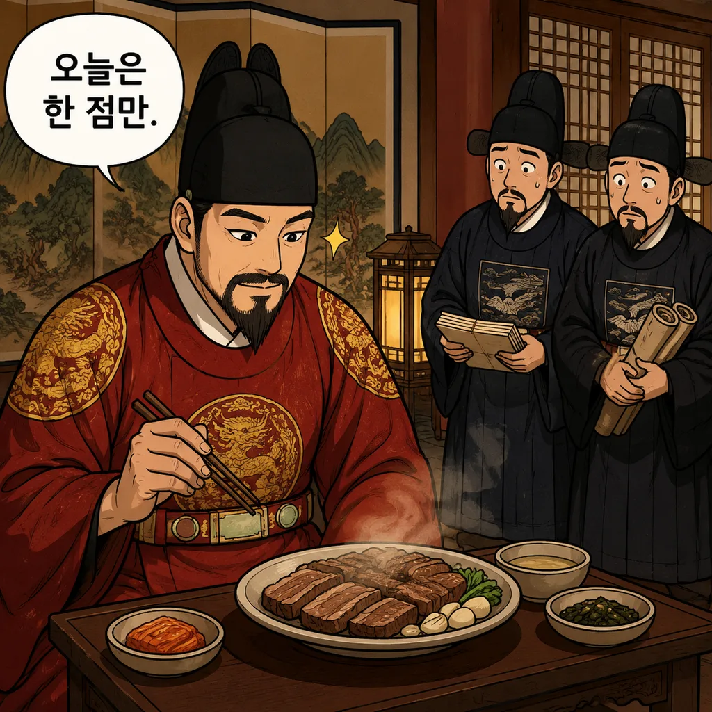세종, 고기 한 점 먹으려다 국정 회의 됨 1컷