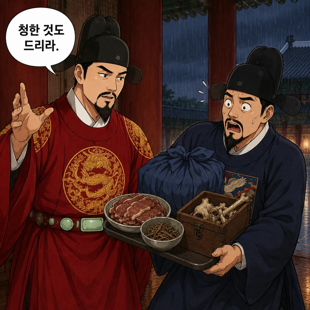 세종, 외교 선물에 호랑이 뼈까지 얹어버림 2컷