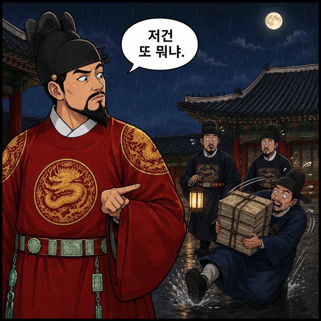 태종, 월식 보다가 민원 회의 열어버림 2컷
