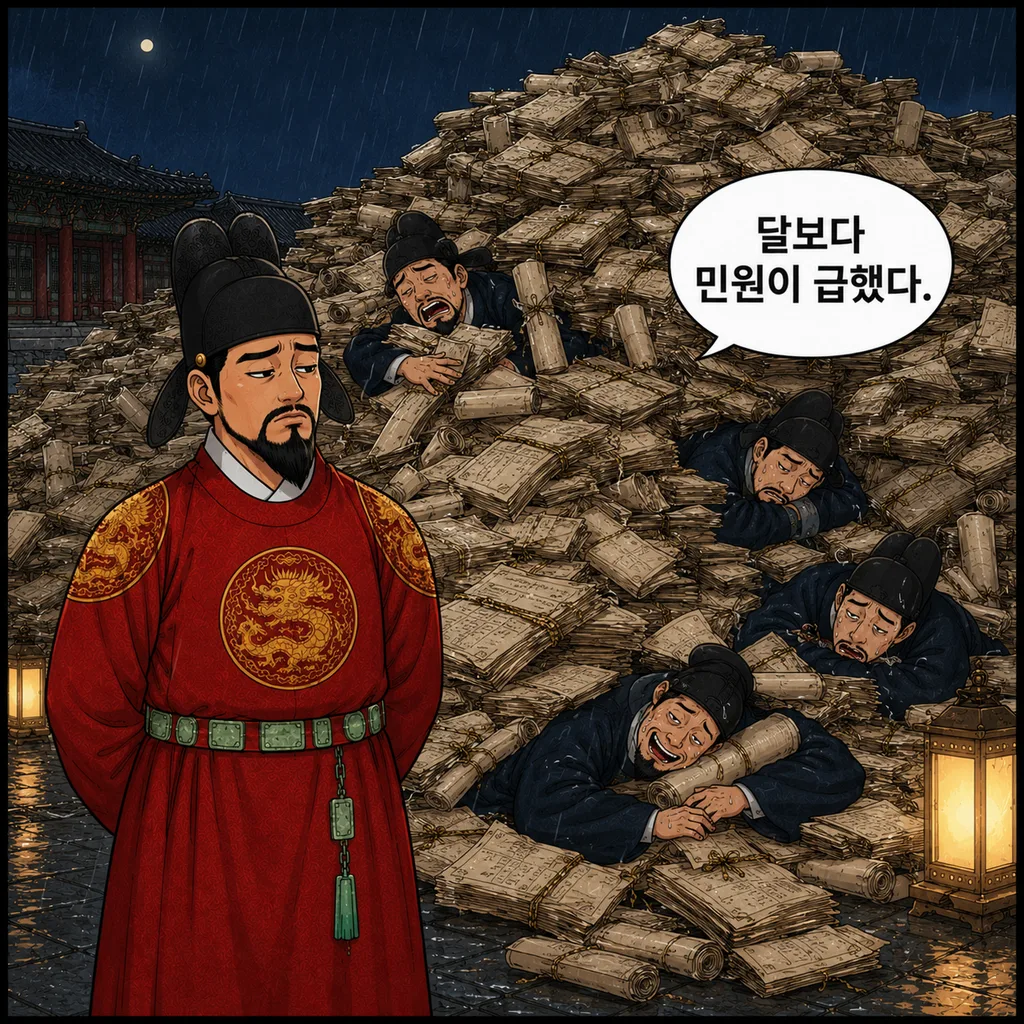 태종, 월식 보다가 민원 회의 열어버림 4컷