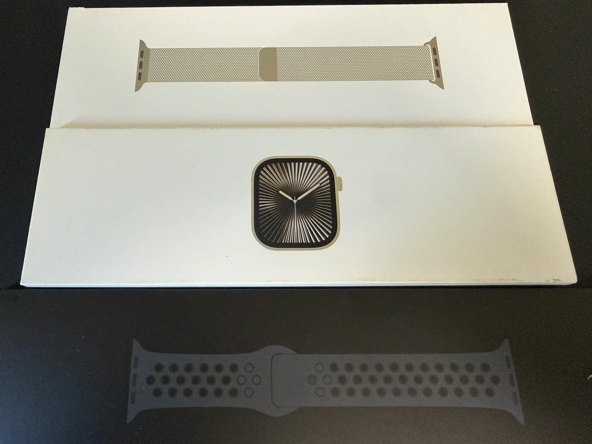 애플워치10 내츄럴티타늄 42mm + 정품 밀레니즈루프