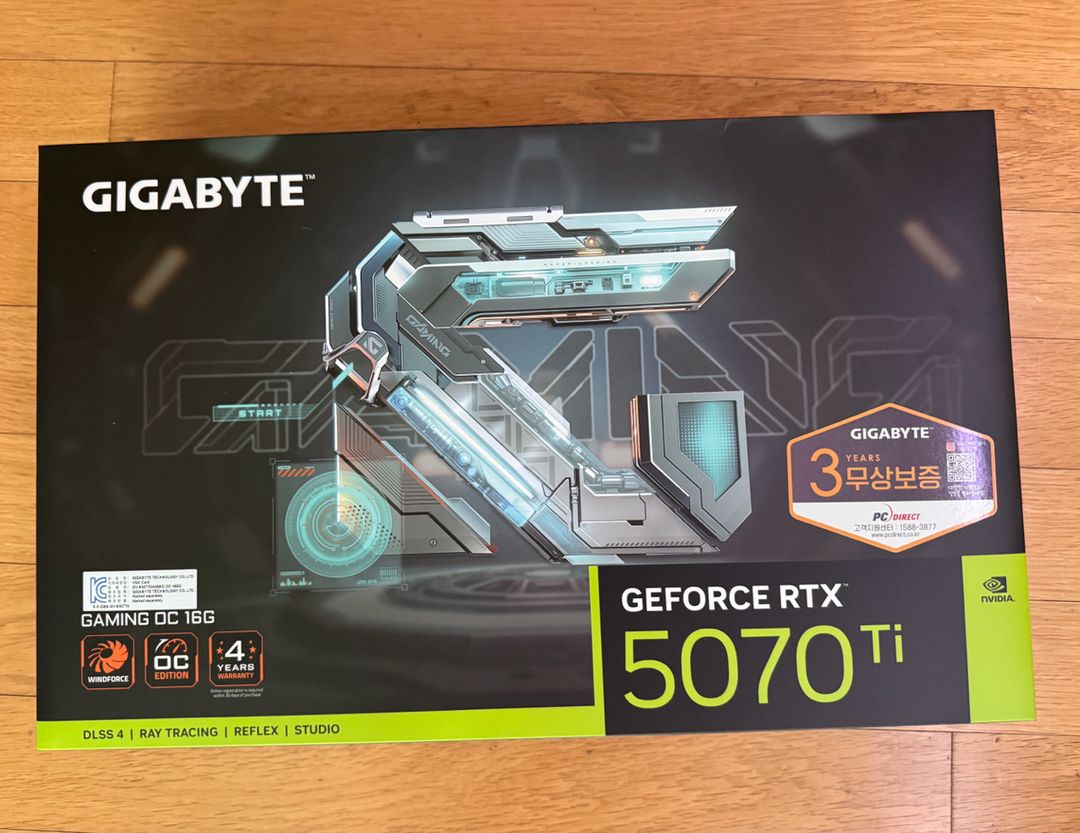 미개봉 새상품)GIGABYTE 지포스 RTX 5070 Ti GAMING OC D7 16GB