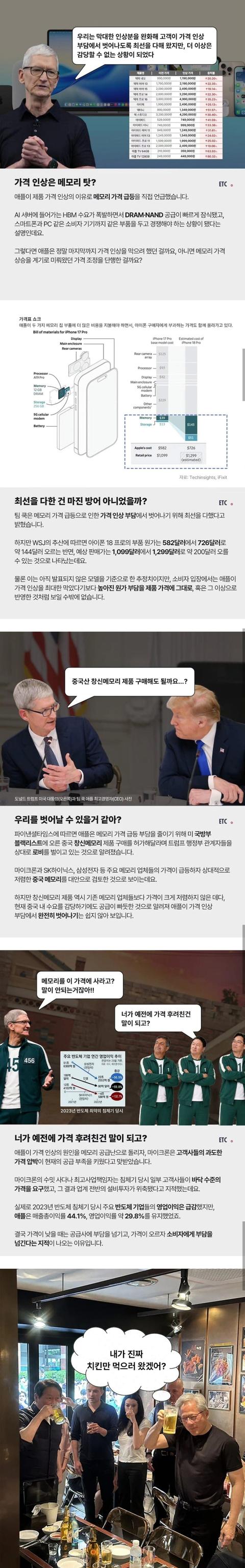 삼성전자, Sk하이닉스, 마이크론 공격하고 있는 애플 현재 상황