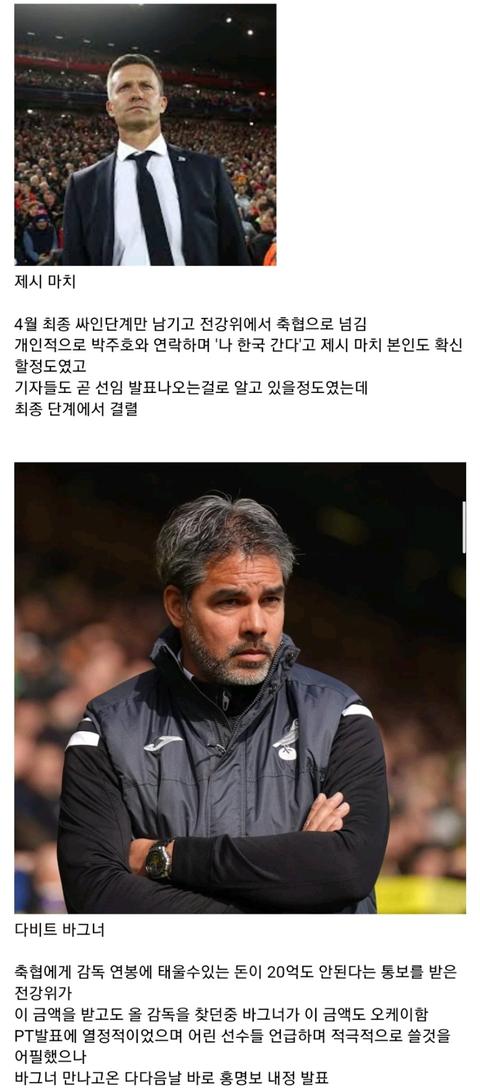 박주호와 축구기자들 얘기 기준 한국대표팀에 진심이던 후보 둘