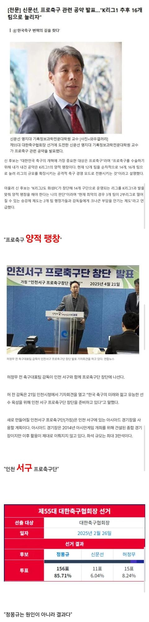 축협) 정몽규가 아닌 후보들은어떨까?(37)