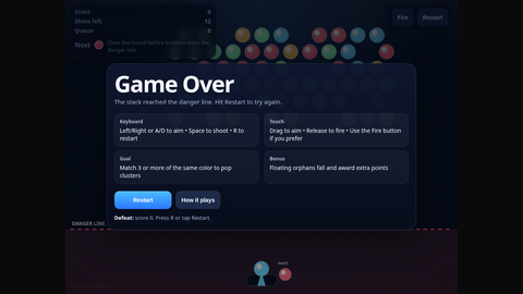 Bubble Shooter (GPT 5.4 Mini)