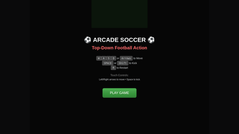 Arcade Soccer (Qwen 3.5 9B) gameplay preview