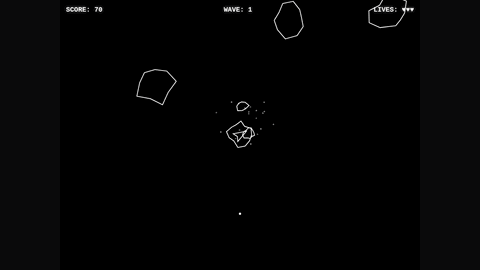 Asteroids (GLM 4.7) gameplay preview