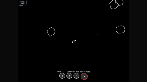 Asteroids (GPT 5.3 Codex) gameplay preview