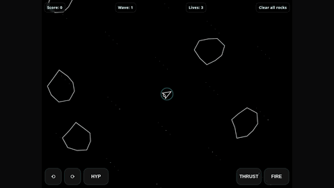 Asteroids (GPT 5.4 Mini) gameplay preview