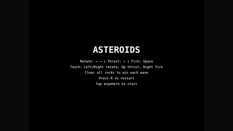 Asteroids (Qwen 3.5 9B) gameplay preview