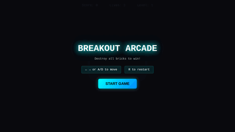 Breakout (GLM 4.7) gameplay preview