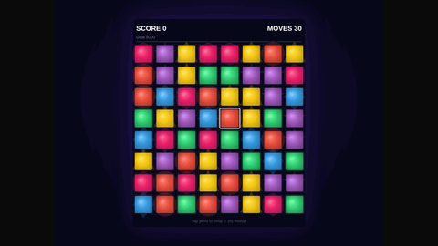 Match-3 (DeepSeek V4 Flash) gameplay preview