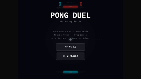 Pong (DeepSeek V4 Flash) gameplay preview
