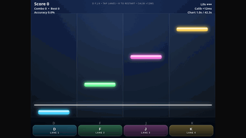 Rhythm Tap (GPT 5.4 Mini) gameplay preview
