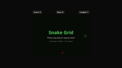 Snake (DeepSeek V4 Flash) gameplay preview