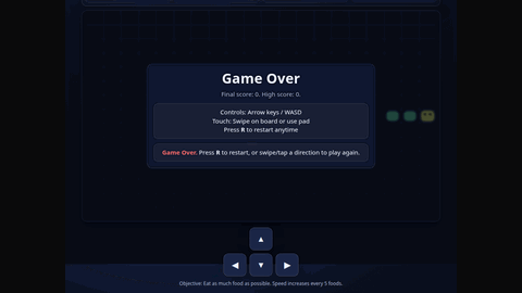 Snake (GPT 5.3 Codex) gameplay preview
