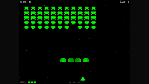 Space Invaders (DeepSeek V4 Flash) gameplay preview