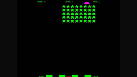 Space Invaders (GLM 4.7 Flash) gameplay preview