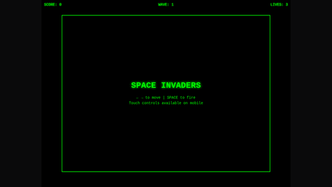 Space Invaders (GLM 4.7) gameplay preview