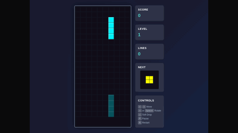 Tetris (GLM 4.7 Flash) gameplay preview