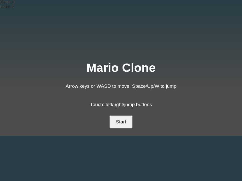 Mario Platformer (Nemotron 3 Super)