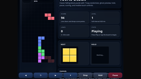 Tetris (GPT 5.4 Mini)