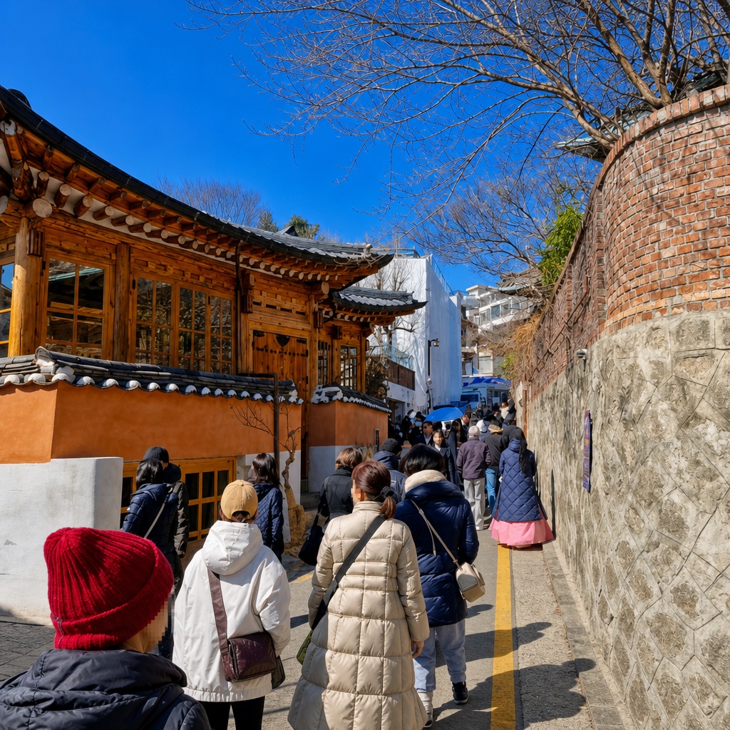 북촌 한옥마을 골목길의 다채로운 풍경