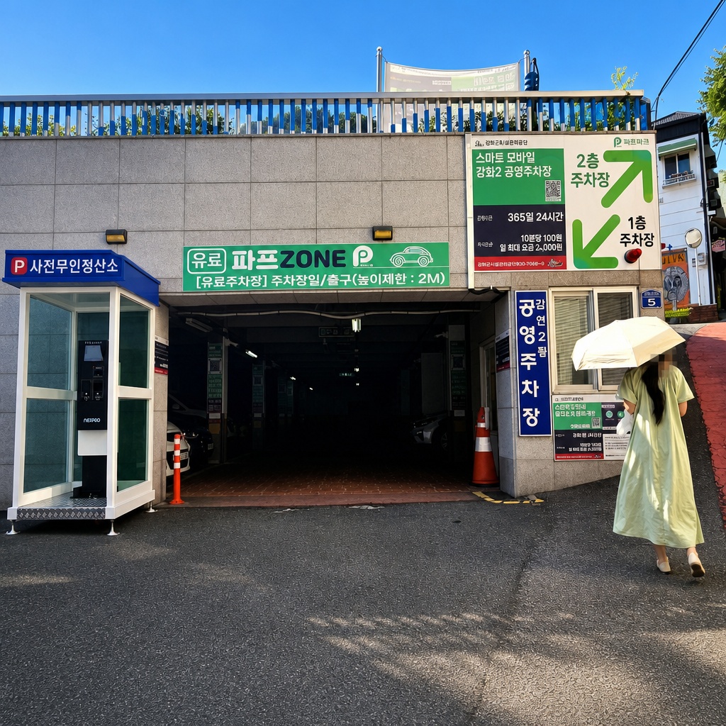 以價格親民著稱的甘川2洞公共停車場