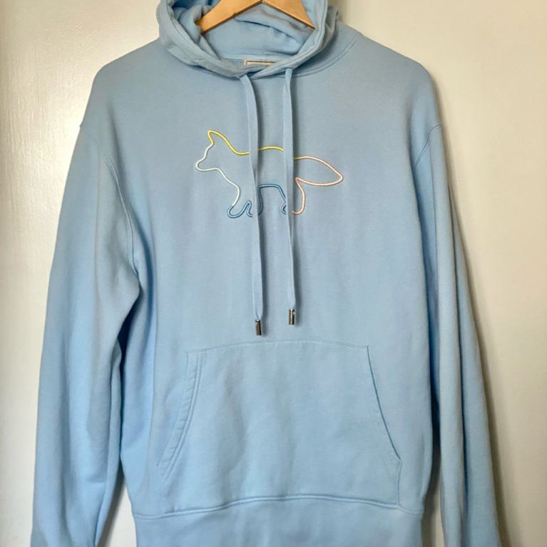 Maison Kitsuné 하늘색 후드티 상품 사진