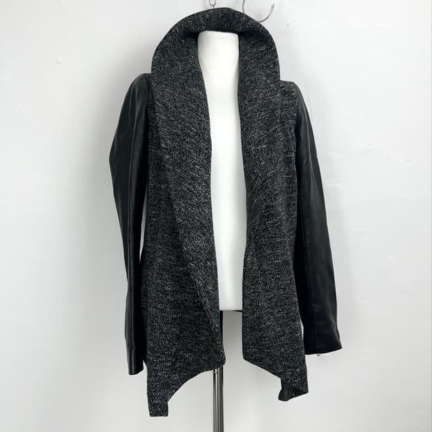 Theory Lambskin Drape Knit Jacket  상품 사진