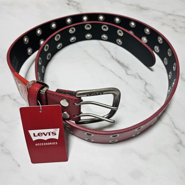 Levi's (새상품/레드)리바이스 더블아일렛 벨트 · 상태 상 상품 사진