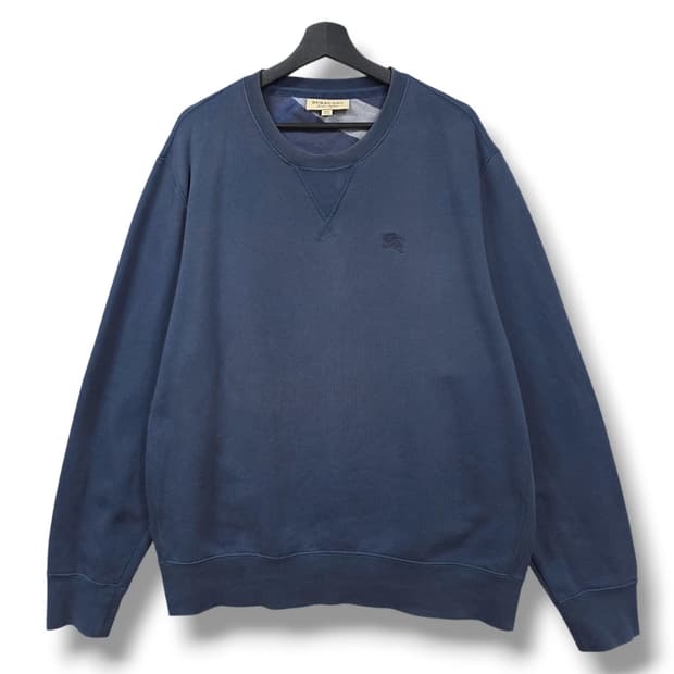 [3XL] 버버리 네이비 클래식 맨투맨 기모 긴팔티셔츠 상품 사진