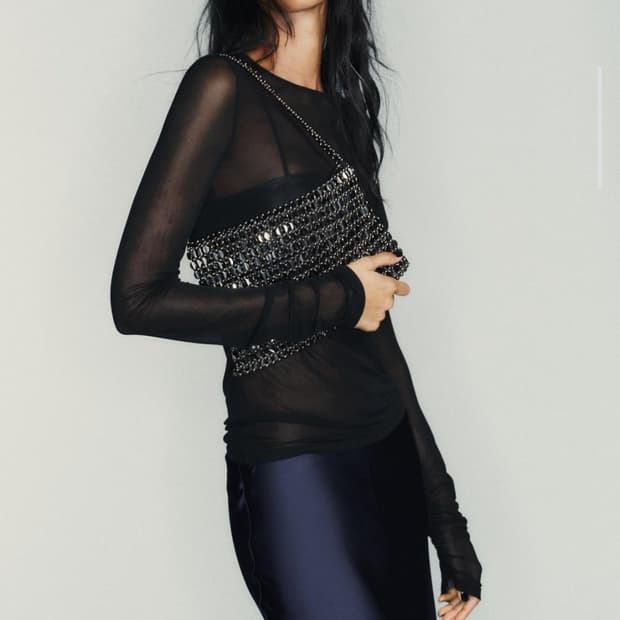 Zara zara metallic chain shoulder bag 상품 사진
