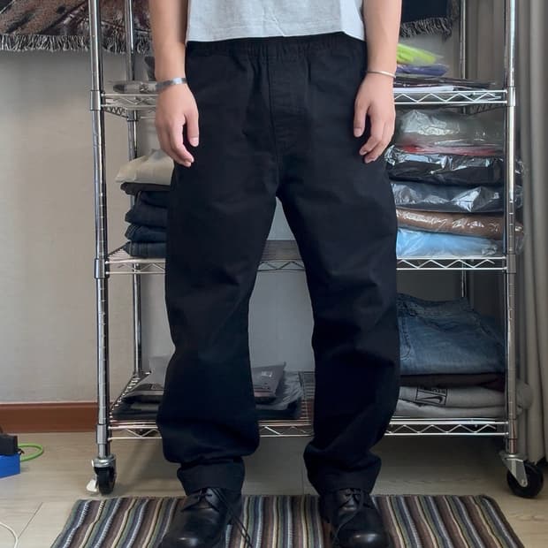Stüssy 스투시 비치 워크 팬츠 블랙 상품 사진