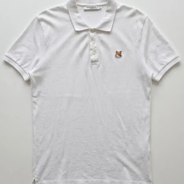 Maison Kitsuné 메종키츠네 폭스헤드 화이트 폴로티 1 상품 사진