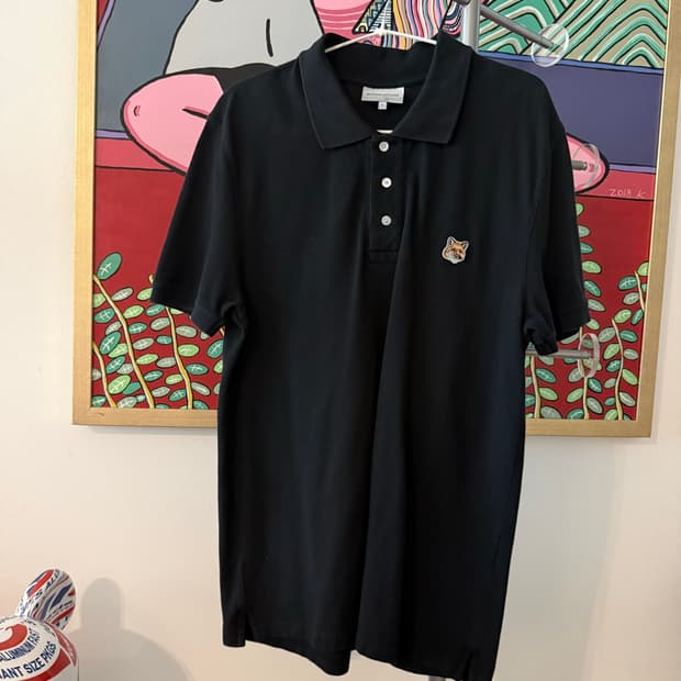 Maison Kitsuné 메종키츠네 폭스헤드 폴로 티셔츠 상품 사진