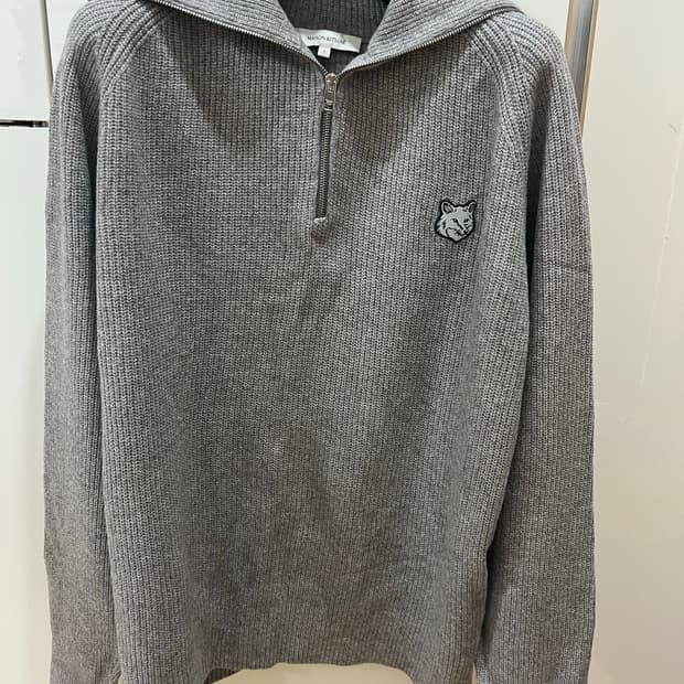 Maison Kitsuné 24FW 캐시미어 반집업 니트 상품 사진