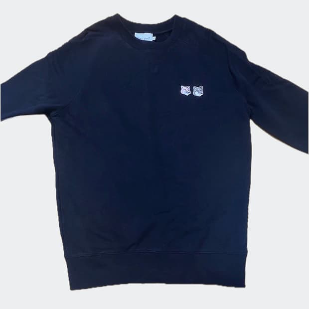 Maison Kitsuné 메종키츠네 모노크롬 더블 폭스 맨투맨 M 상품 사진