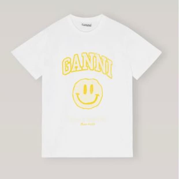 GANNI 가니 스마일 프린팅 반팔 티셔츠 s 상품 사진