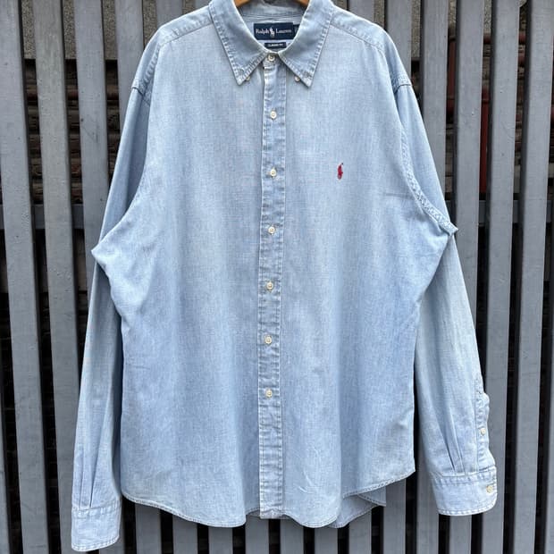 Polo Ralph Lauren Polo Ralph Lauren 폴로 랄프로렌 빈티지 워싱 연청 데님셔츠 상품 사진