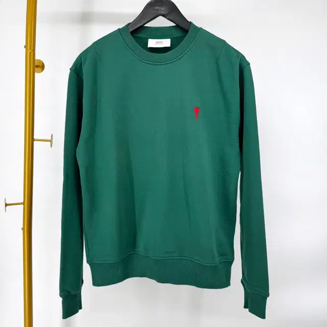 AMI 스몰 하트 긴팔 맨투맨 그린 상품 사진