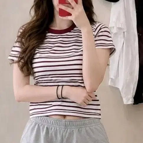 라코스테 정품 레트로 빈티지 스트라이프 티셔츠 상품 사진