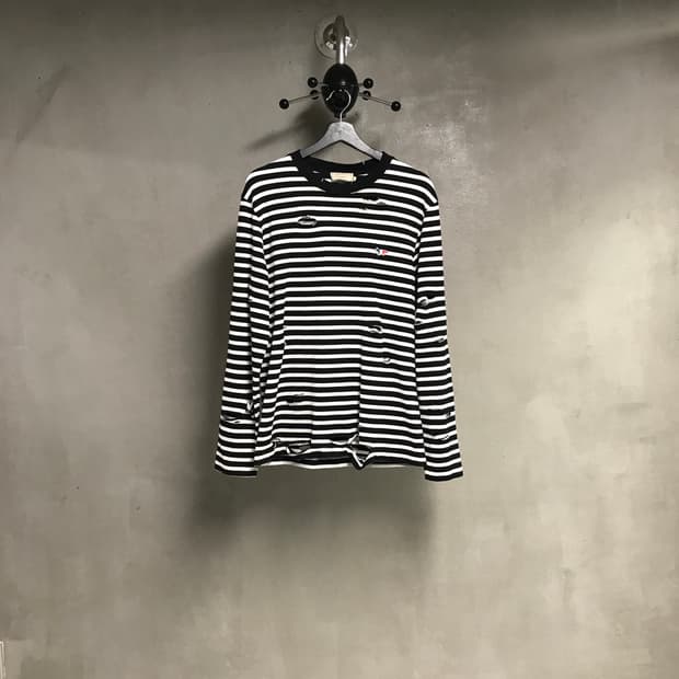 메종키츠네 단가라 긴팔 티셔츠 S 상품 사진