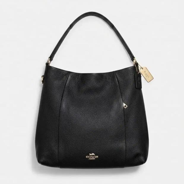 Coach 코치 블랙 가죽 숄더백 상품 사진